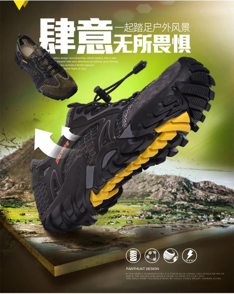 Breathable Outdoor Hiking Shoes Sports Wading Shoes Fishing Men's Shoes Summer Casual Sandals Comfortable and Breathable