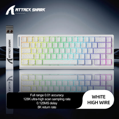 Magnetic Switch Keyboard ATTACK SHARK X68HE X68PRO HE and FREEWOLF F68 Wired F68Pro Wireless for Pro Gaming 0.01mm Rapid Trigg