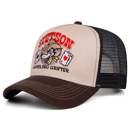 2025 Personalized New Baseball Hat STETSON Wolf Head Poker Truck Hat Street HipHop Hat Daily Casual Wear Sunshade Net Hat Unisex