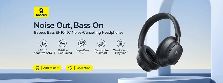 Baseus Bowie D05 Headphones Wireless Earphone Bluetooth 5.3 Headset HiFI Stereo Fones Foldable Wireless Wired Dual Use Headphone