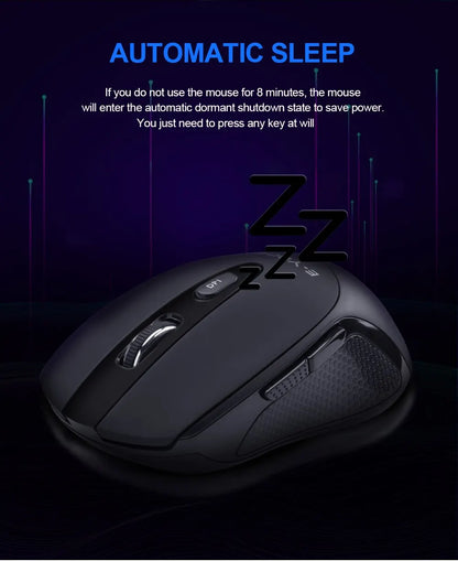E-YOOSO E-1020 USB 2.4G Wireless Gaming Noiseless Mute Office Mouse 2400 DPI Optical Game Mice Ergonomic for Laptop PC Computer