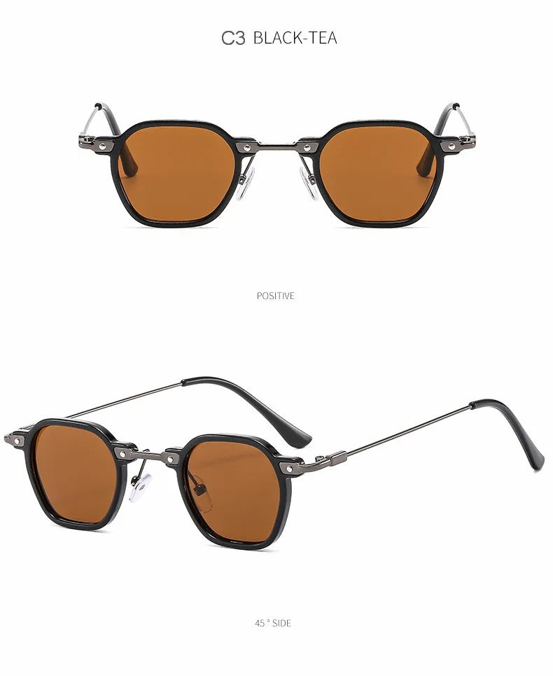 2025 Small Square Sunglasses Riding Driving Sun Glasses Women Men Brand Designer Metal Frame Eyewear Shades Oculos De Sol UV400