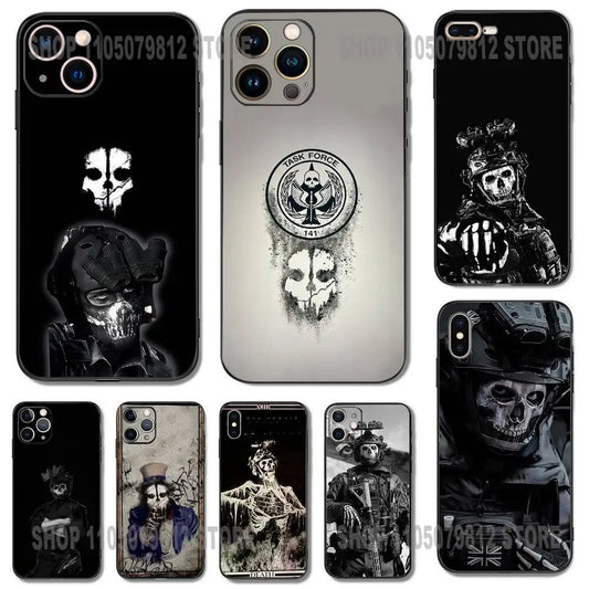 COD Call Of Duty G-Ghost Phone Case For iPhone 17 16,15,14,13,12,11,Pro,XS,Max,XR,Plus,Mini Soft Silicone Black Shockproof