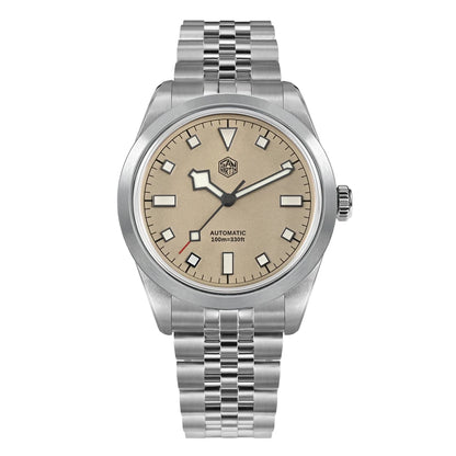 San Martin 38mm Men Sport Watch Fashion Luxury Explore Climbing Automatic Mechanical Sapphire Waterproof 5 Links Bracelet BGW-9