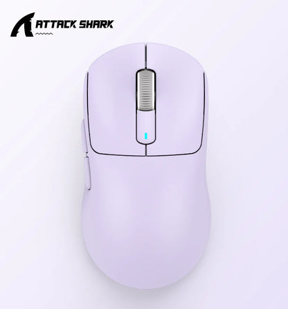 ATTACK SHARK X3 třirežimová myš 1K Hz, X3Pro bezdrátová Bluetooth myš 4K Hz, lehká, PAW3395, mobilní rychlost 650IPS