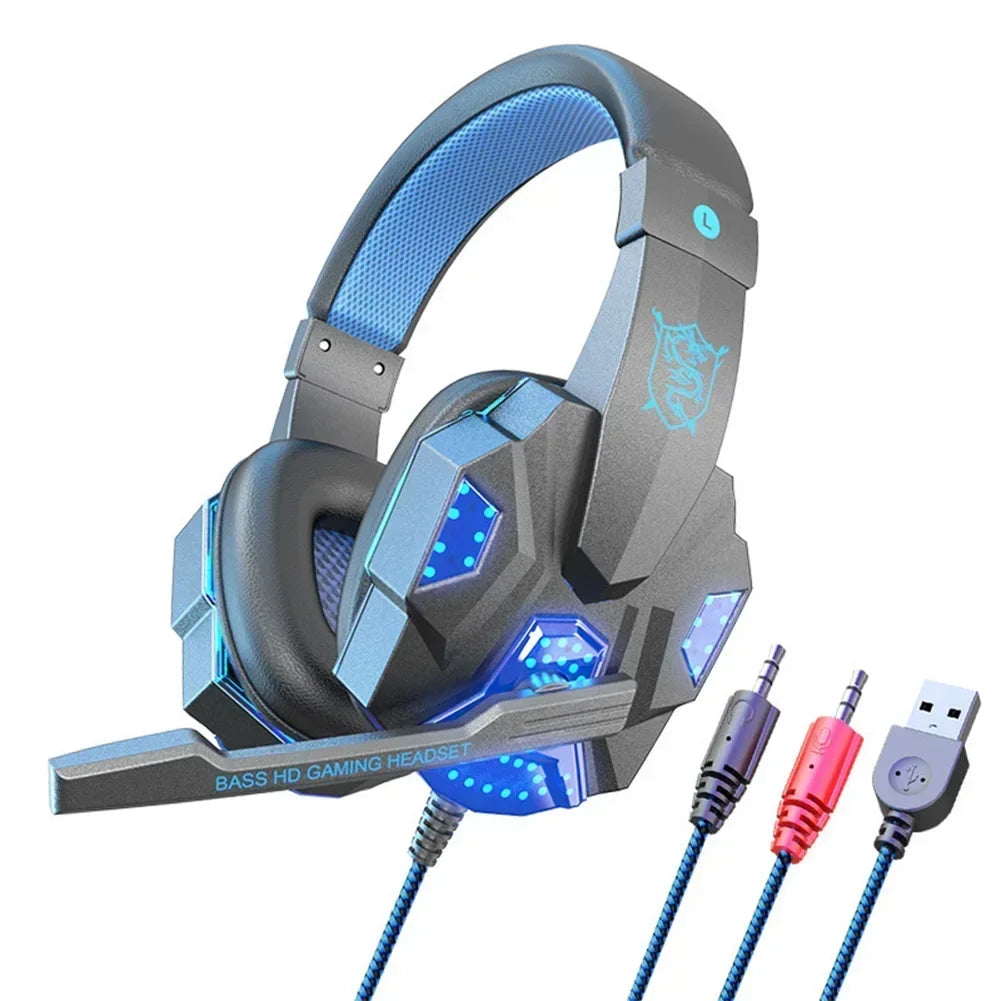 Creative Wired Gaming Headphones High Quality Microphone Led Light Bass Stereo PC Gaming Headset For Computer PS4 PS5 Xbox