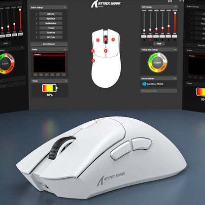Attack Shark R1 Wireless Mouse Bluetooth Gaming Mouse,Viral Mouse Reviewed by Influencers PAW3311 Sensor,1000Hz Return-rate