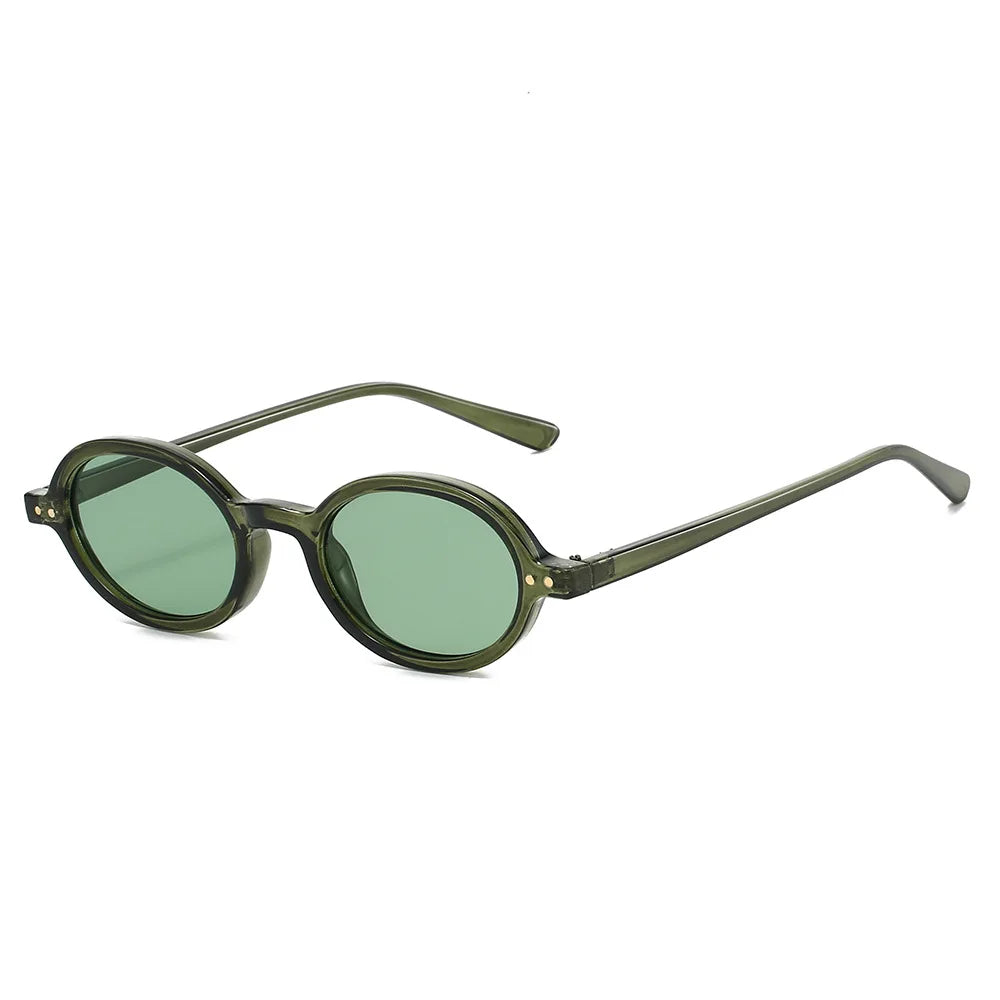 2026 Retro Small Round Frame Eyewear | Double Gold Rivet Accent | High-End Styling Sunglasses