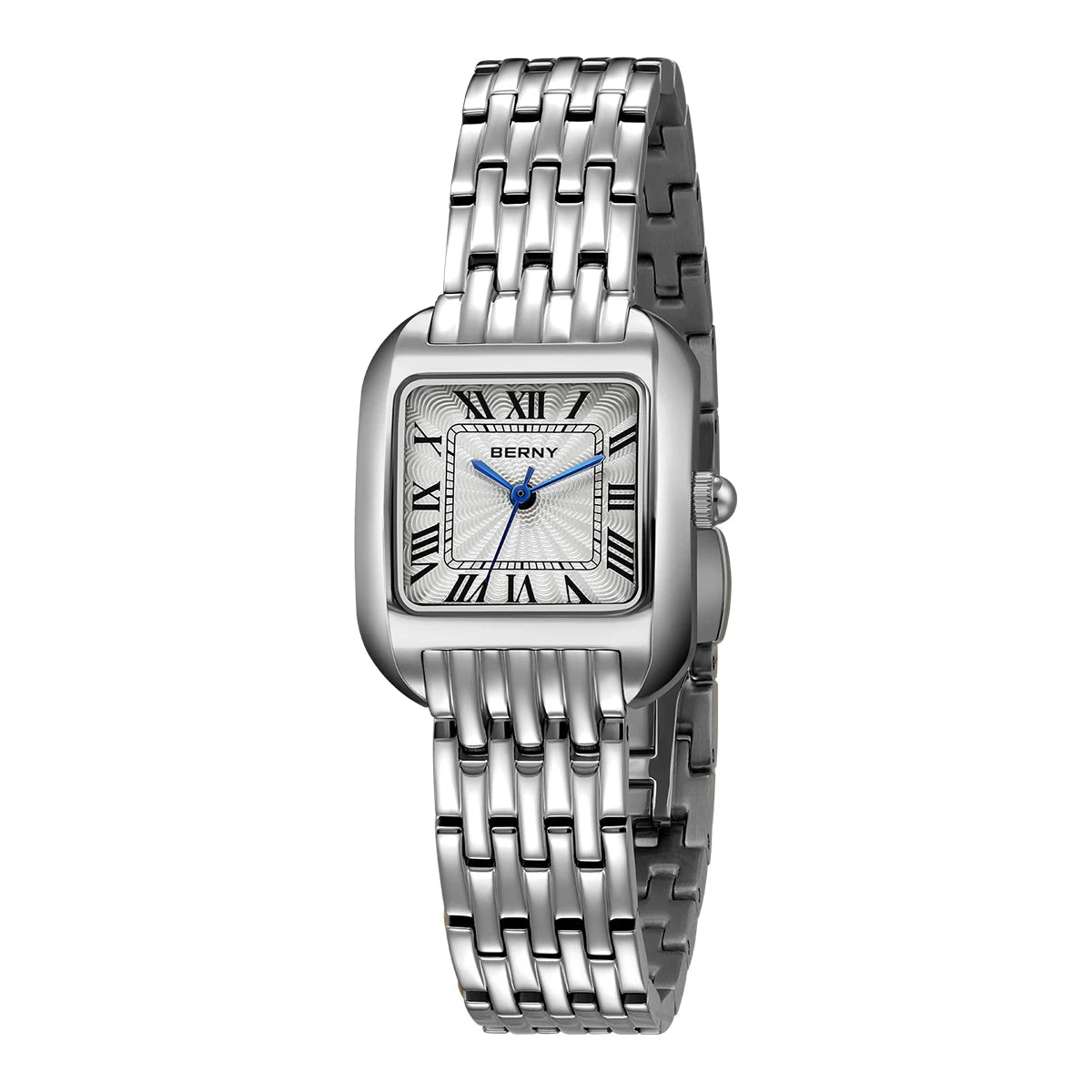 BERNY Luxury Brand Women's Watch New In High Quality S/S Square Ladies Quartz Watches Fashion Elegant Business Wristwatch