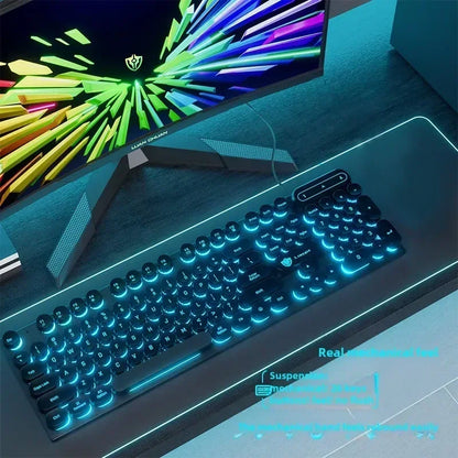 Mechanical Keyboard  Gaming Keyboard  E-sports Game Office Computer Notebook Desktop Steampunk English USB for Gaming