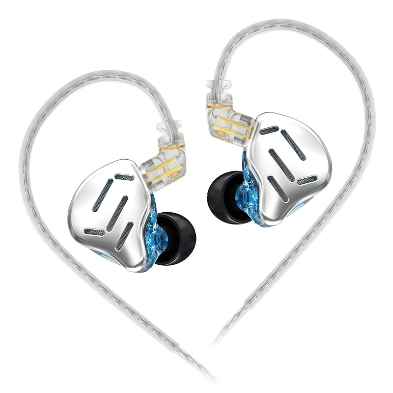 KZ ZAX 7BA 1DD Hybrid In Ear Earphones 16 Driver Unit HIFI Headset Metal Earbuds Earphone 2PIN Cable