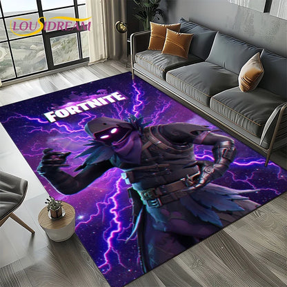 2025 New Style Fortnite-e Cartoon Rug Carpet for Living Room Bedroom Decor, Floor Mat Non-slip Decoration for Sofa Doormat Kids