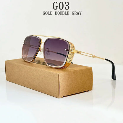 2025 Steampunk Sunglasses For Men Retro Square Punk Sunglasses Women Trendy Luxury Fashion Glasses Gafas De Sol Hombre Zonnebril