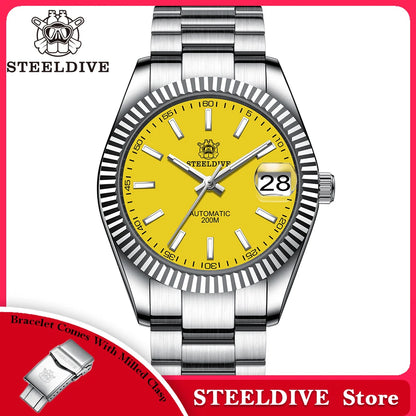 Steeldive SD1933 New Arrival 39MM Stainless Steel Case Sapphire Glass NH35 Automatic Dive Watch with Date