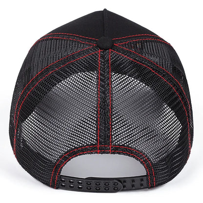 Trendy Eagle Embroidery Baseball Cap Men Women Summer Breathable Mesh Snapback Trucker Hat