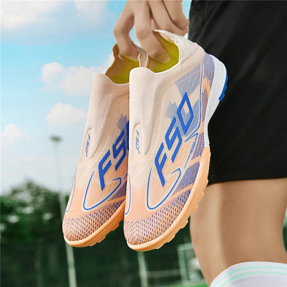 New Men's Soccer Shoes Grass Adult Non-Slip Football Boots Ultralight Sport Indoor Cleats Non Slip Fg Turf Futsal Comfortable