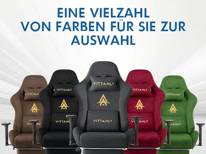 HAPIHAPPY Fashion Gaming Chair Genuine Computer Office Chair with Pocket Spring Cushion Linkage Armrests and Footrest Game Chair