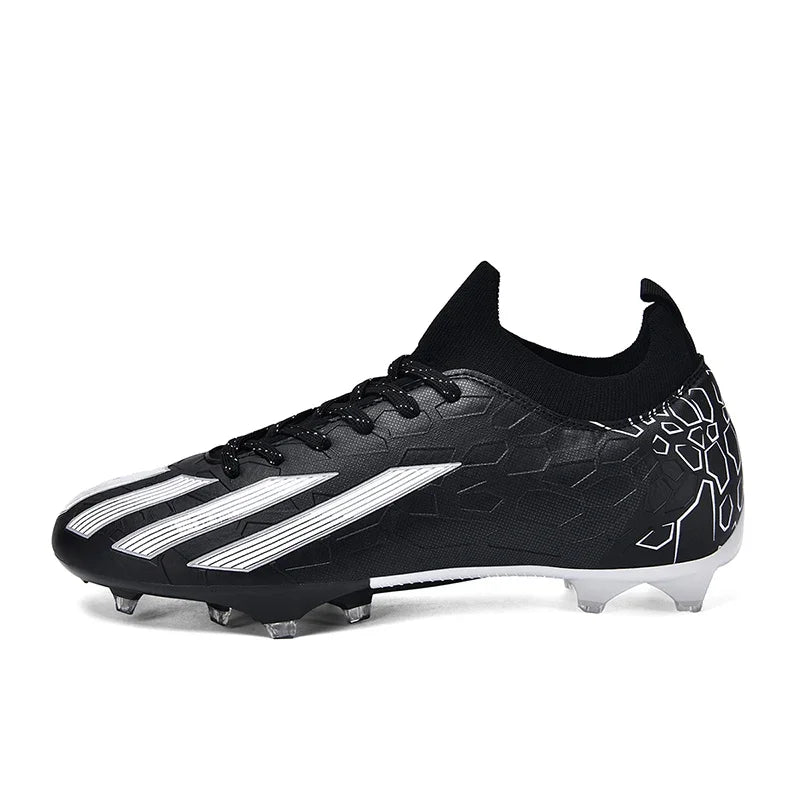 Professional Men's Ankle Football Boots Outdoor Grass Cleats Unisex Soccer Shoes Long Spikes FG Football Shoes Chuteira Society