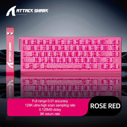 X68HE ATTACK SHARK Magnetic Gaming Keyboard Mechanical Wired for Pro Gaming 0.01mm Rapid Trigg 8000Hz SOCD/Rs 0.125ms 128K Rate