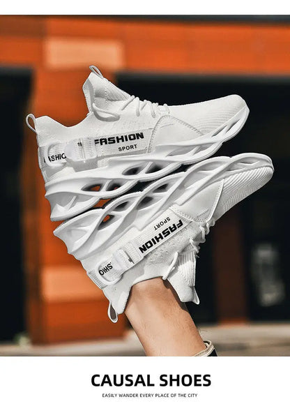 Hot Sale Fashion Purple Casual Sneakers Women Men Blade Running Shoes Big Size 48 Light Breathable Sports Shoes Men Mesh Sneakers