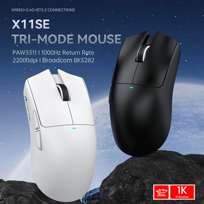 ATTACK SHARK X11 X11 SE Wireless Gaming Mouse 22K DPI PAW3311 63g Lightweight Tri-Mode Bluetooth/2.4G/Wired 20M Clicks RGB