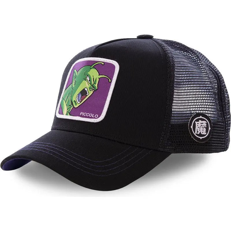 Șapcă Dragon Ball Son Goku de vară pentru călătorii, cu cozoroc, pentru bărbați, brodată, în stil hip-hop, din plasă, cu vizieră de soare, șapcă de baseball, pentru sport în aer liber