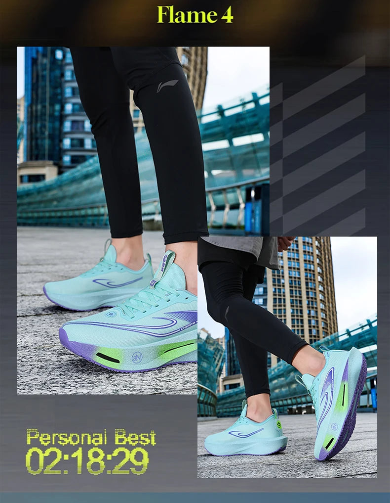 Carbon Plate Sports Running Shoes Marathon Men Breathable Lightweight Women's Comfortable Athletic Nonskid Chunta Sneakers