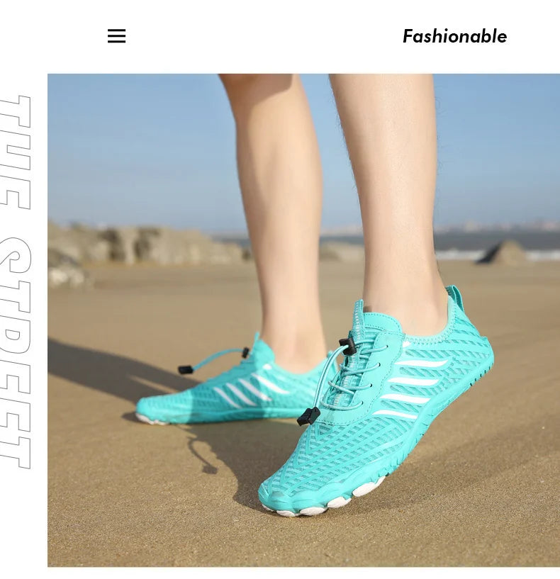 Men Women Water Shoes Aqua Shoes Drainage Beach Sports Swim Sandals Quick Dry Boating Barefoot Diving Fishing Surfing Sneakers