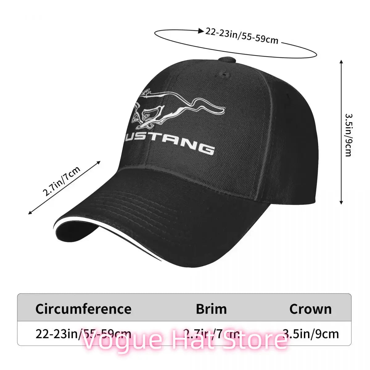 Skeleton Mustang Baseball Caps Casual Sandwich Hats