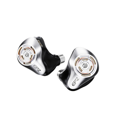 EPZ P50 1DD+2BA+2Planar Hybrid Drivers HiFi IEM 3.5/4.4 L-Shaped Replaceable Plug 6N Single Crystal Copper Silver-Plated Cable