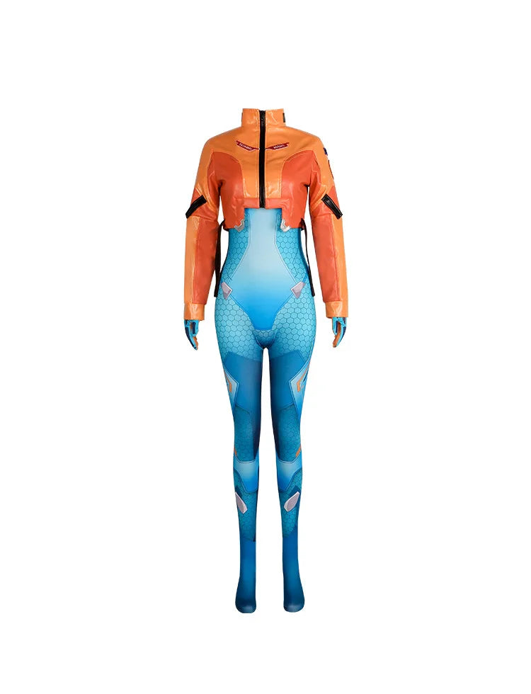 Costume cosplay Overwatch 2 Juno con parrucca, completo full set da eroina supporto, outfit per Halloween e Carnevale, Juno Teo Minh, donna e ragazza