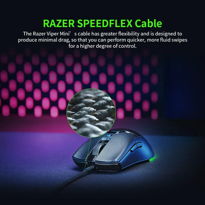 Razer NEW YEAR GIFT gift Thunder Snake Viper Mini Computer Esports Cable Gaming Mouse Laptop RGB Light, Small Hand Mouse