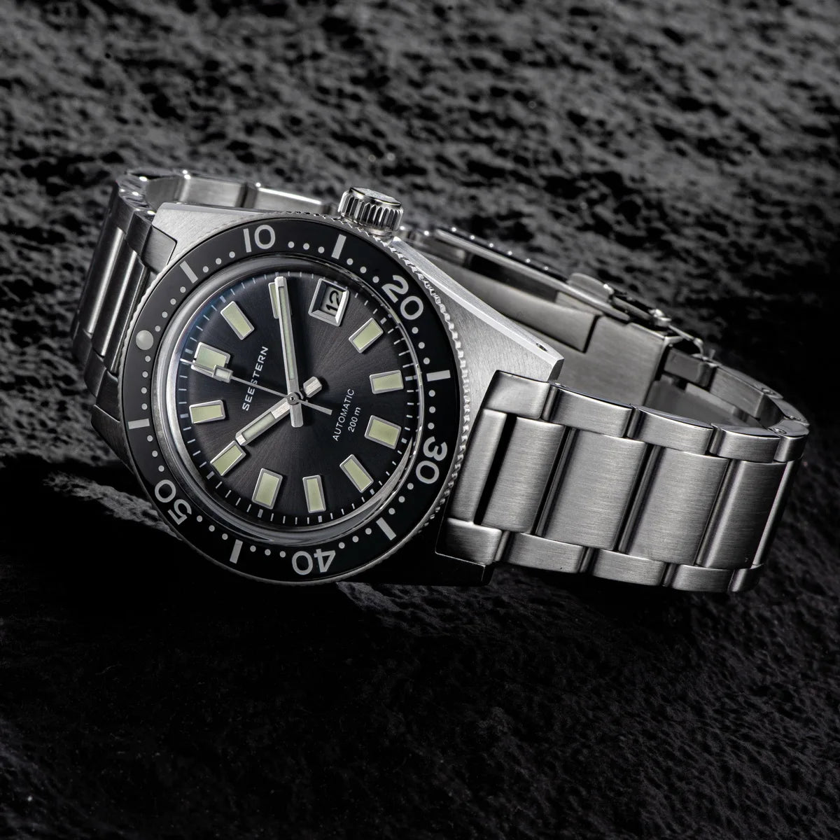 SEESTERN 62MAS Diving Watch Men Automatic Mechanical Wristwatch Luminous Bezel Waterproof NH35 Movement Sapphire Glass Bracelet