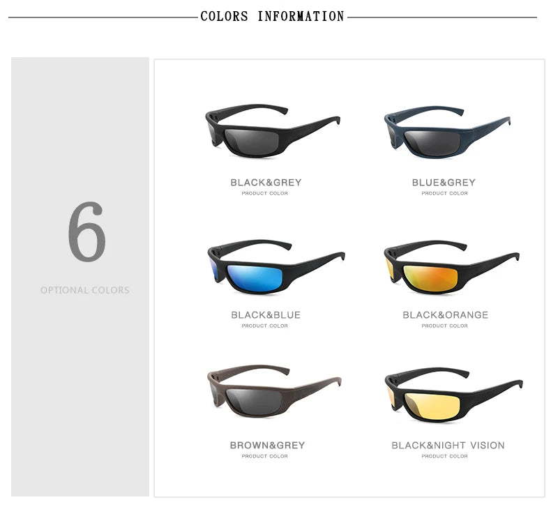 2024 Fashion Polarization Cycling Sunglasses Retro Sport Fishing Glasses Men Women Lightweight Driving Cycling Running UV400