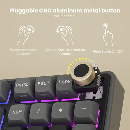 RK ROYAL KLUDGE R98Pro Gasket Wired Mechanical Keyboard 98 Keys RGB Hot-swappable Pluggable Button Gamer Keyboard PBT Keycaps