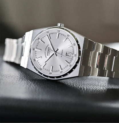 BORMAN Mens Automatic Watches 40mm Mechanical Wristwatch Ultrathick 10mm 5Bar Waterproof Sapphire Mirror Luminous Miyota 9015