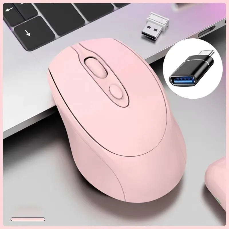 Bluetooth-Compatible Wireless Mouse 2.4G Rechargeable Wireless Computer Mouse USB Silent Gamer Mice for PC Laptop Macbook Tablet