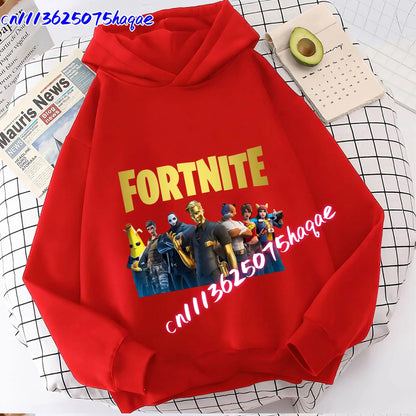 New Fortnite Kids Sweatshirts Cartoon Game Character Printed Hoodie Autumn Casual Children’s Tops Winter Baby Boys Clothing