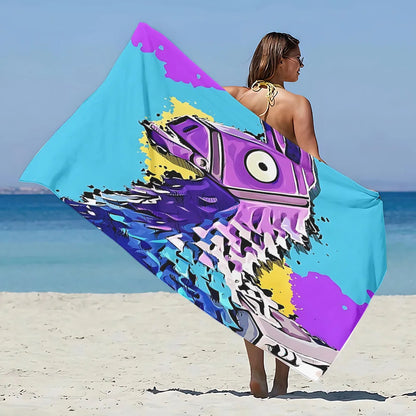 Nueva toalla de playa F-FortniteS de juego popular, microfibra sin arena, secado rápido, suave y resistente a la arena, toalla para piscina, regalo para mujer, viaje, gimnasio y ducha