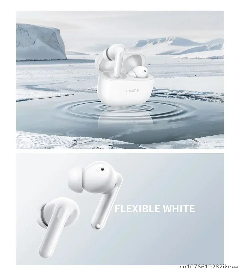 realme Buds T310 Earphones 46dB Active Noise Cancelling HiFi Wireless Headphones Bluetooth 5.4 Game Music Headset Long Standby