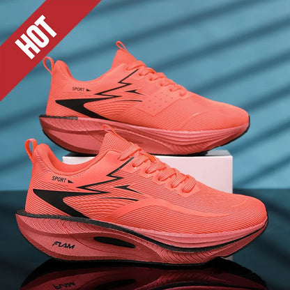 NEW Running Shoes Carbon Board Marathon Men Sports Breathable Lightweight Women's Comfortable Athletic Nonskid Sneakers Casual