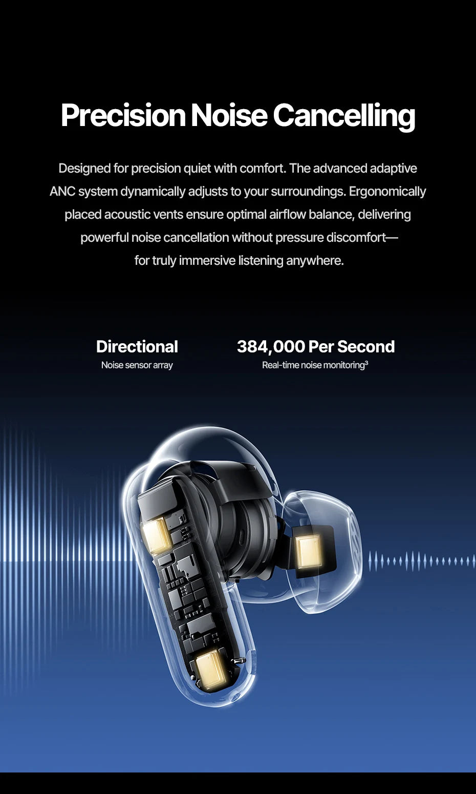 Baseus Inspire XP1 -50dB Adaptive ANC Wireless Earbuds Bluetooth 6.1 Dolby Audio 6 Mic ENC Wireless Earphones bud Sound by Bose