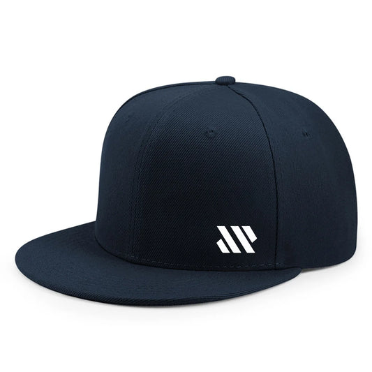 Baseball Hat With White Logo Unisex Adjustable Breathable Flat Brimmed Hat Lightweight Outdoor Travel Hat Headwear