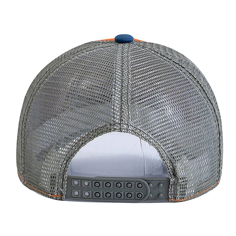 New Style Summer Fishing Cap Breathable Mesh Trucker Hat Men Women Fisherman Embroidered Design Snapback Hat Outdoor Fishing