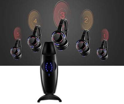 Silent Disco Wireless Headphones with LED Rechargeable Battery RF System for Silent Parties, Clubs, Meetings, Concerts
