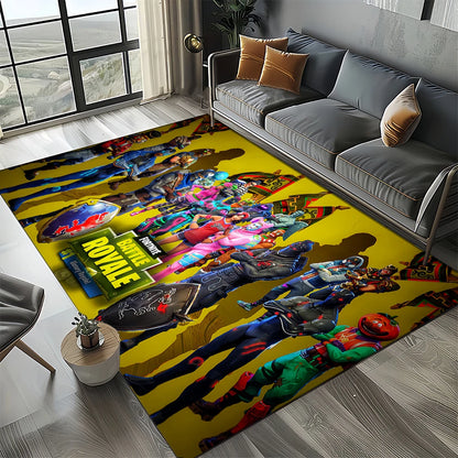 2025 New Style Fortnite-e Cartoon Rug Carpet for Living Room Bedroom Decor, Floor Mat Non-slip Decoration for Sofa Doormat Kids