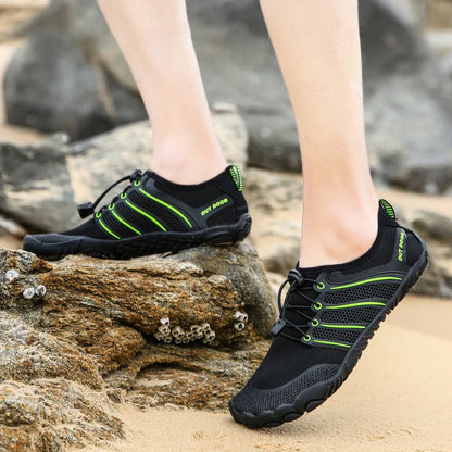 Men's Minimalist Running Cross Training Shoes Barefoot Shoes Big Toe Box Five Finger Shoes Saguaro Barefoot Pit Viper Paracord