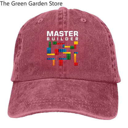 Building Blocks Multicolor Hat Peaked Men's Cap Cool Master Builder  Building Blocks Personalized Visor Protection Hats
