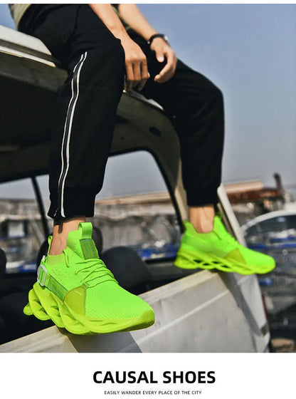 Hot Sale Fashion Purple Casual Sneakers Women Men Blade Running Shoes Big Size 48 Light Breathable Sports Shoes Men Mesh Sneakers