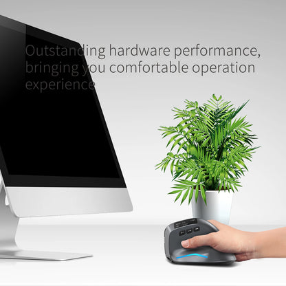 ZELOTES F-26C Vertical Mouse 2.4G Wireless Bluetooth Mouse Ergonomic Silent Gaming Mice 3200DPI LED Display Screen for PC Laptop